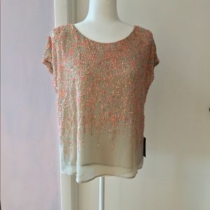 Vince Camuto sequined blouse.